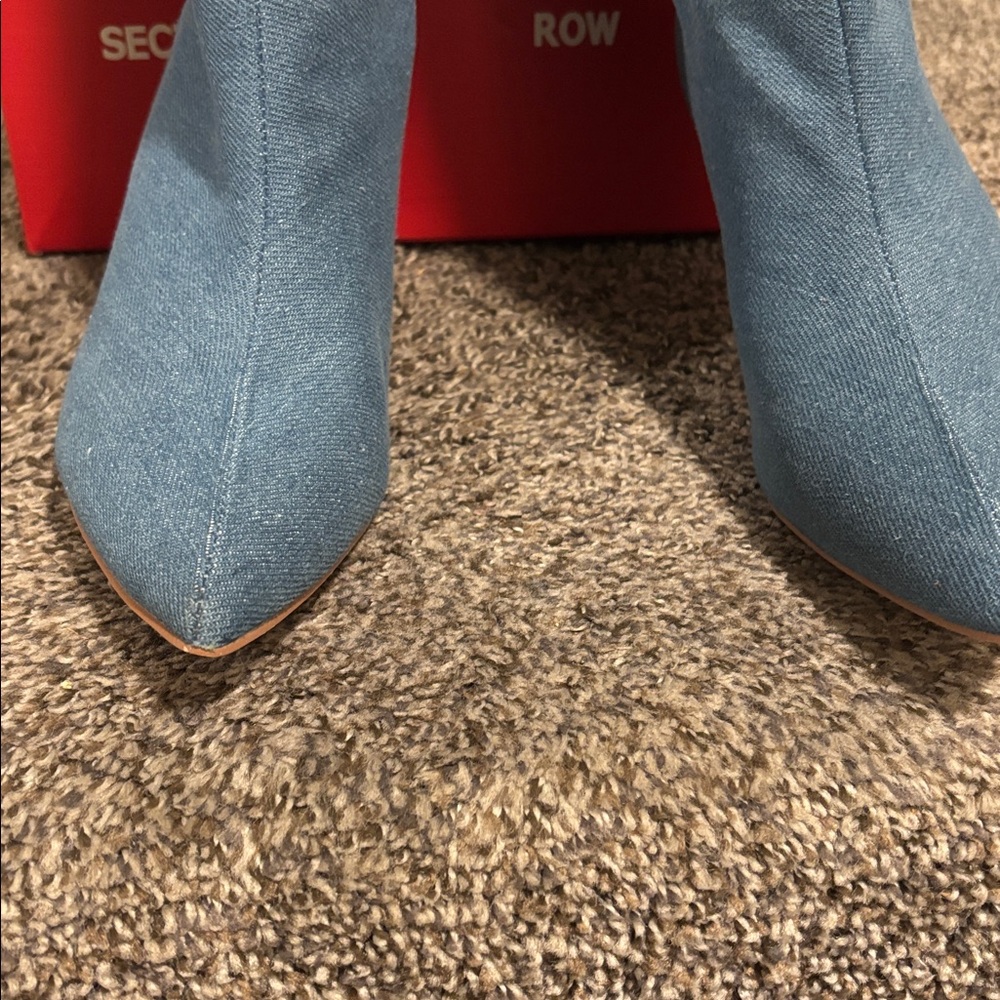 True Religion Blue Denim Knee-High Boots - Picture 12 of 13